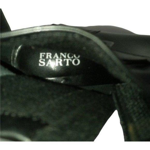 Franco Sarto Boots, Black Vegan Leather, Stretch Fabric, Ankle Booties Womens 10 - Picture 9 of 10